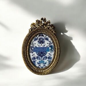 Rachel Zoe Elegant Gold ornate Oval Frame antique style